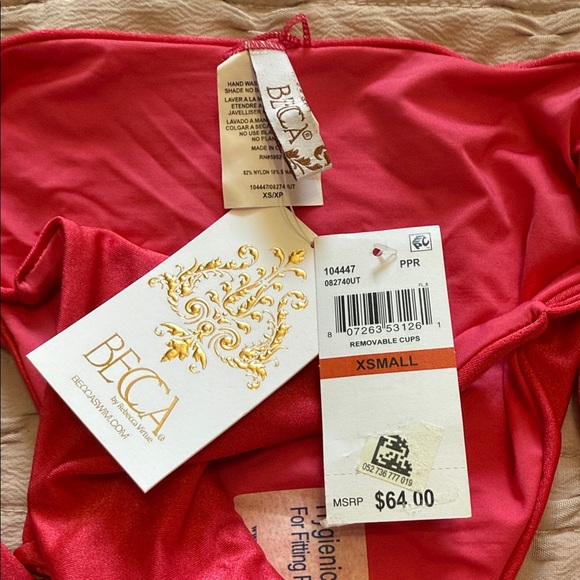 BECCA Women's Pink Bikini Bottom - Picture 3 of 3